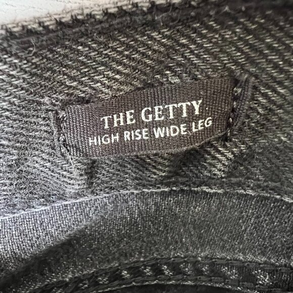 Rails Jeans Womens Size 26 Black The Getty High Rise Wide Leg Button Fly - Picture 5 of 16